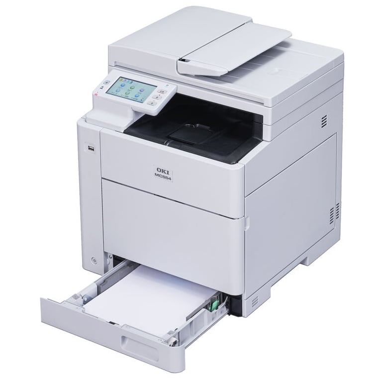 OKI MC554dnw A4 Wireless Colour Multifuction Laser Printer With Duplex - Print, Copy, Scan & fax